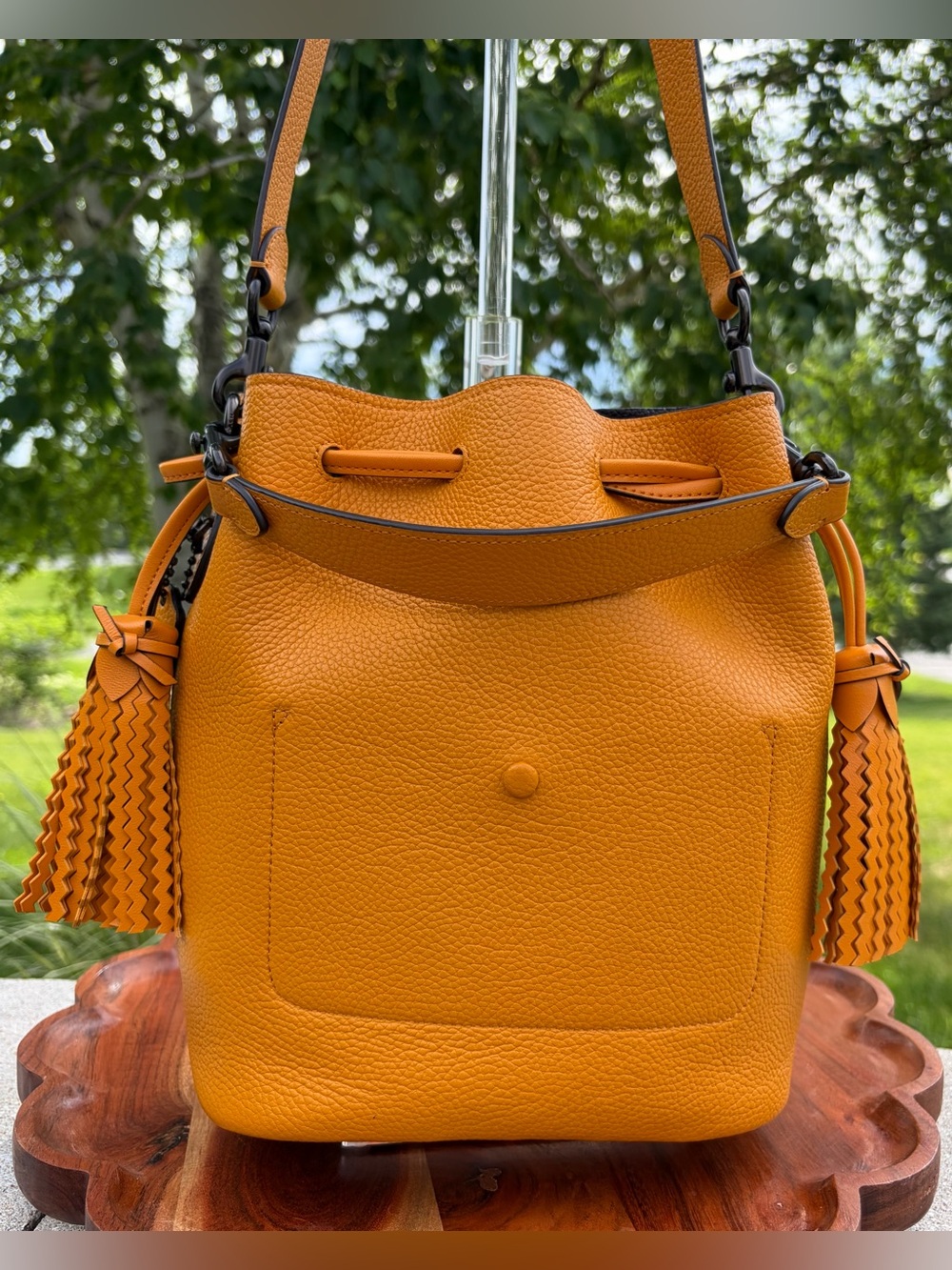 Coach Lora Whipstitch Bucket Bag Pebble Leather Like New - Picture 11 of 17